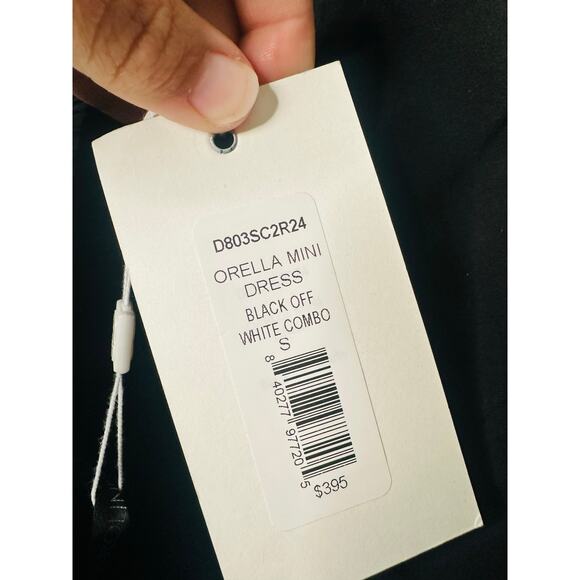 NWT Caroline Constas Black White Orella Geometric Piping Mini Dress Size Small - Picture 13 of 15
